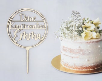 Cake Topper"deine Konfirmation", deine Kommunion, deine Taufe, Kuchenstecker, Kuchen, Torte, Fest