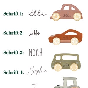 HOLZAUTO, personalisiert, Baby, Geschenk zur Geburt, Geschenk Schwangerschaft, Little Dutch, personalisierte Geschenke Bild 2