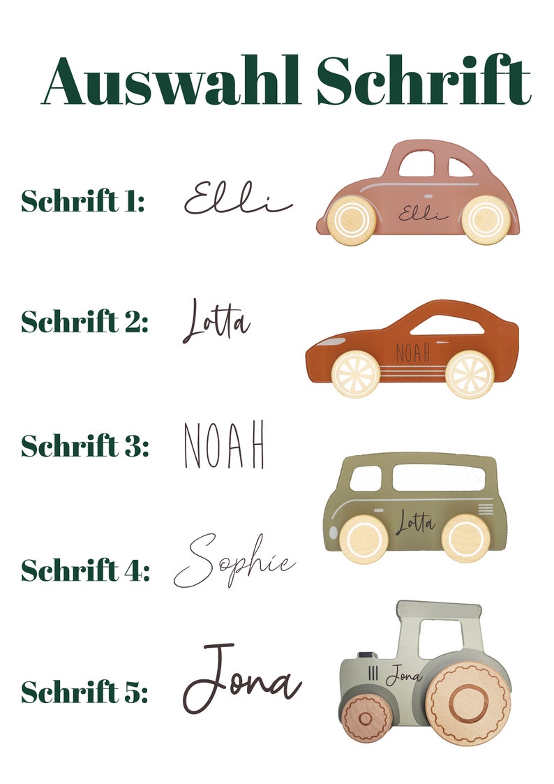 HOLZAUTO, personalisiert, Baby, Geschenk zur Geburt, Geschenk Schwangerschaft, Little Dutch, personalisierte Geschenke Bild 2