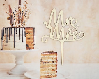 Cake Topper Schrift "Mr&Mrs", Kuchenstecker, Hochzeit, Hochzeitstorte, Torte, Fest