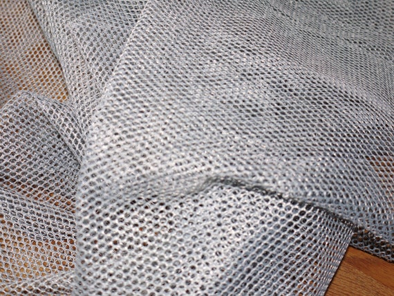 Mesh Fabric Fishing Net Light Gray, Fruit Bag Mesh Fabric 