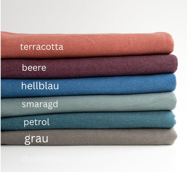 Stricksweat Skagen Stoff, petrol, beere, terracotta, smaragd