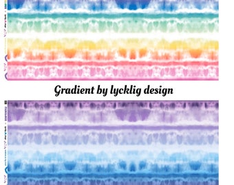 Baumwolljersey Stoff Swafing Gradient by lycklig design Farbverlauf regenbogen bunt oder lila blau