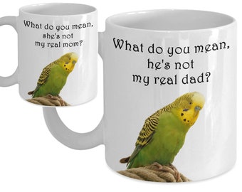 Sweet Parakeet Coffee Mug, Cute Gift for Parakeet Mom or Dad, Parakeet Gift, Budgie Gift, Budgie Mug, Parakeet Merch, Budgie Mom or Dad Gift