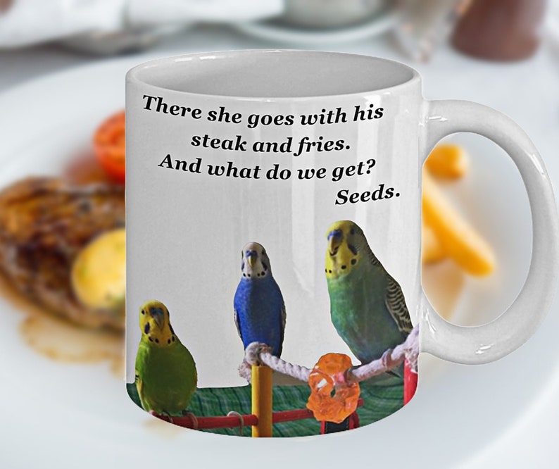 Funny Parrot Gift, Parrot Mug, Parrot Lover Gift, Budgie Mug, Budgie