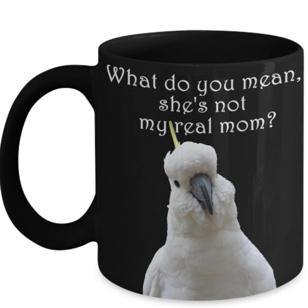 Super Cute Cockatoo Coffee Mug, Parrot Gift, Parrot Coffee Mug, Cockatoo Lover Gift, Parrot Lover Gift, Cockatoo Mom Gift, Parrot Mom Gift