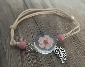 Bracelet vraie fleur