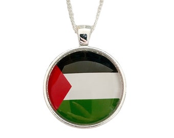 Palestine Necklace Flag Cabochon