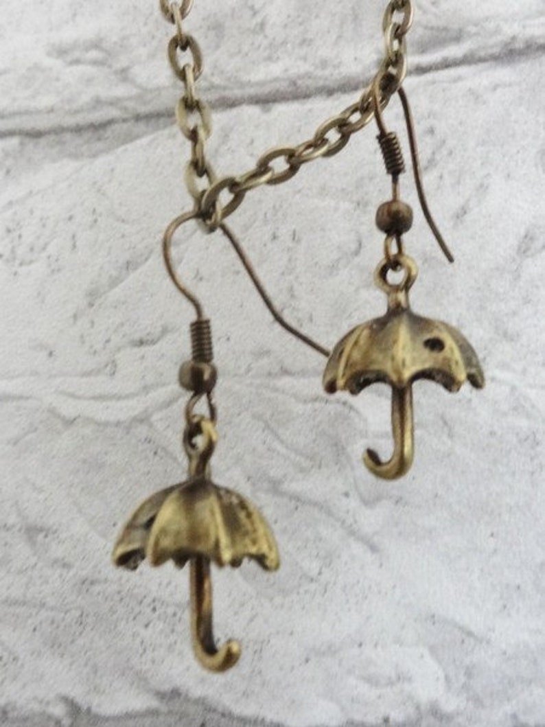 Ohrhänger umbrella bronze Bild 2