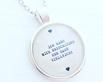 Ketting met hanger "misschien"