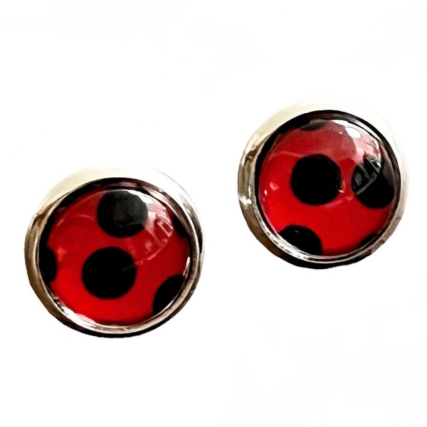 Mini ladybug Ohrstecker 8mm Motiv