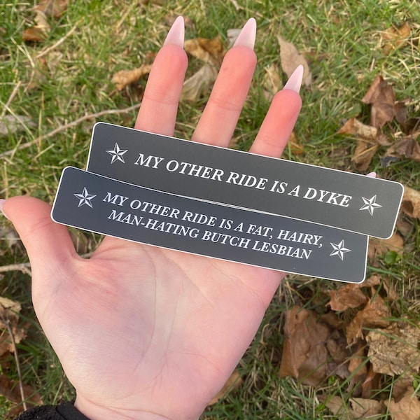 my other ride is a dyke bicycle sticker