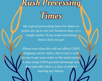 rush processing time
