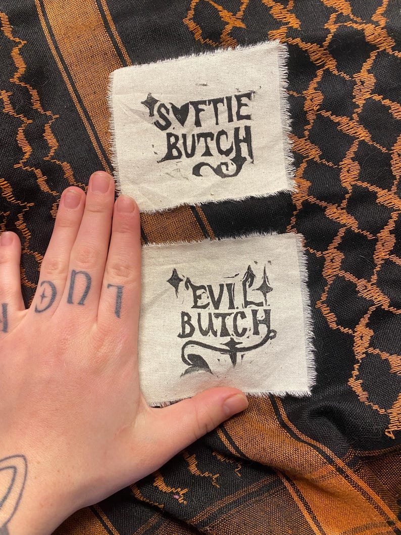 böse butch / böse femme / softie butch Block zum Aufnähen Bild 5