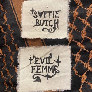 böse butch / böse femme / softie butch Block zum Aufnähen Bild 8