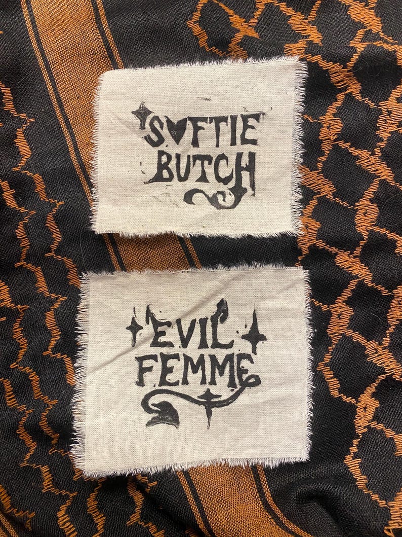 böse butch / böse femme / softie butch Block zum Aufnähen Bild 8