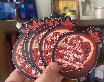 t4t love is natural and profound matte sticker