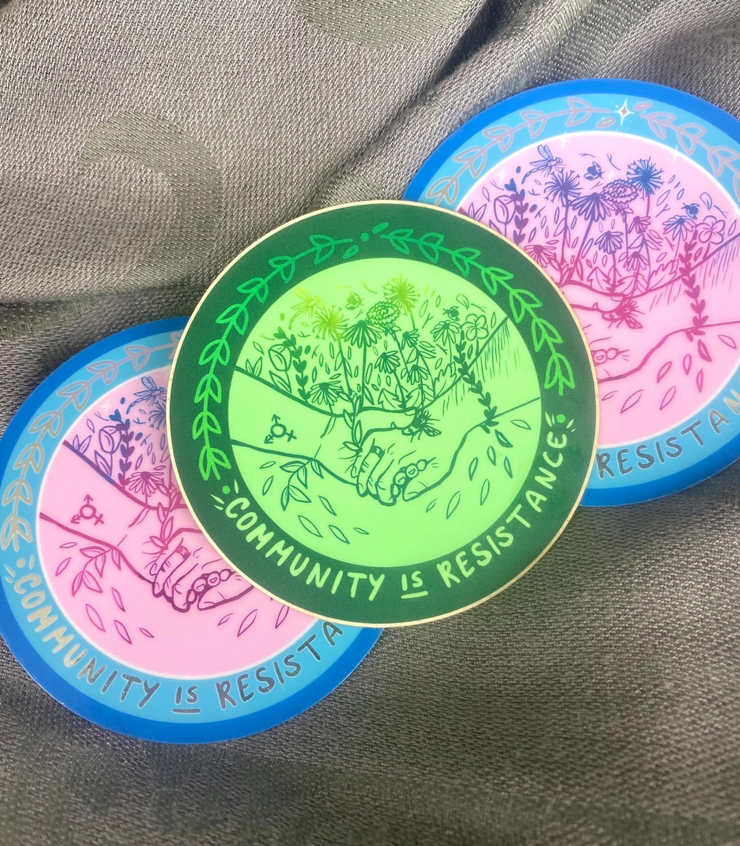 community is resistance vinyl sticker