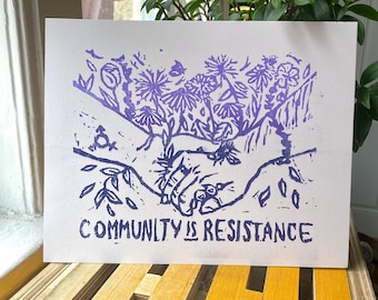 community is resistance riso print