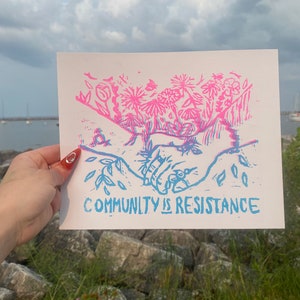 community is resistance riso print