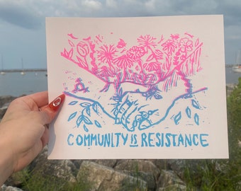 community is resistance riso print