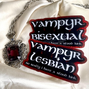 Vampir lesbisch/bisexuell Glitzer Sticker