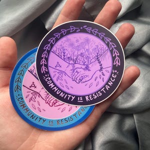 community is resistance vinyl sticker