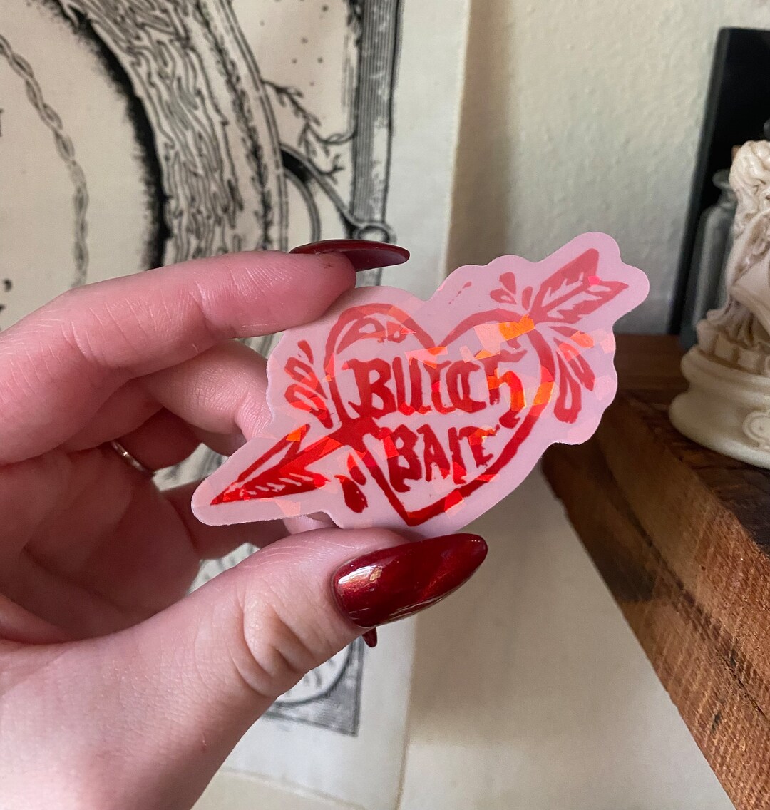 butch bait glitter sticker