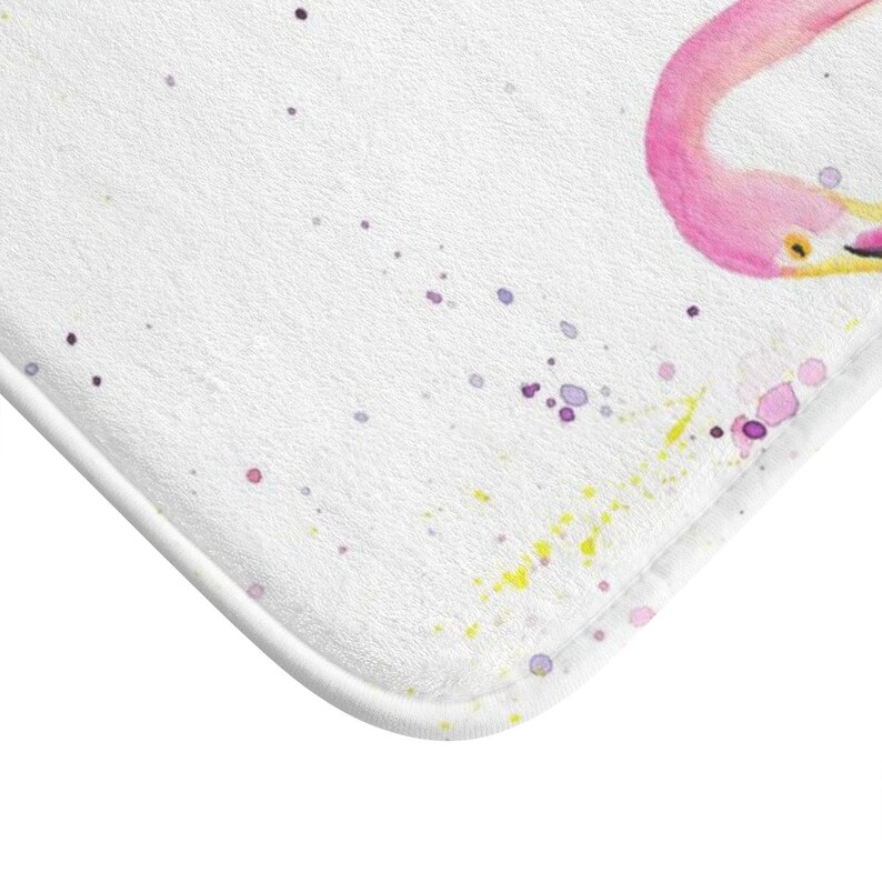 Cute Bath Rug Flamingo Bath Mat Shower Accessories Tropical Bathroom Decor