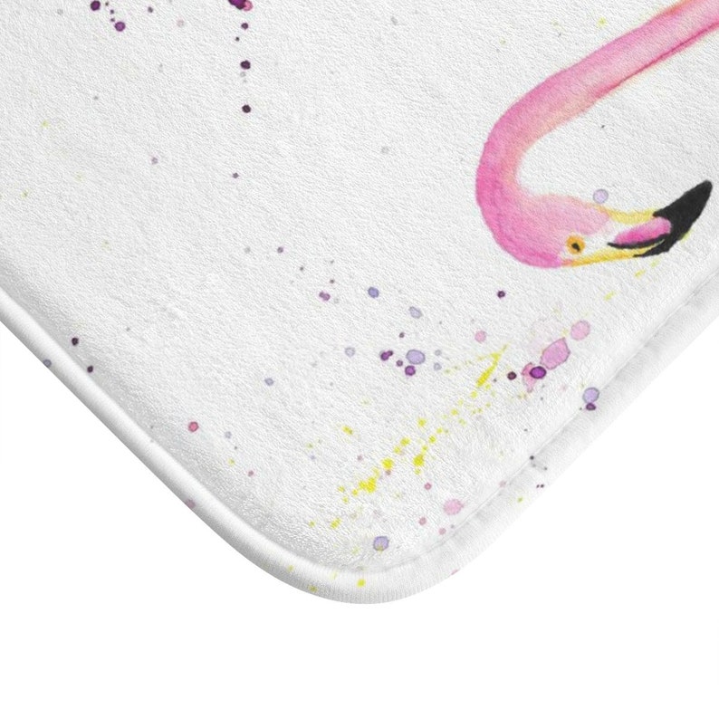 Cute Bath Rug Flamingo Bath Mat Shower Accessories Tropical Bathroom Decor