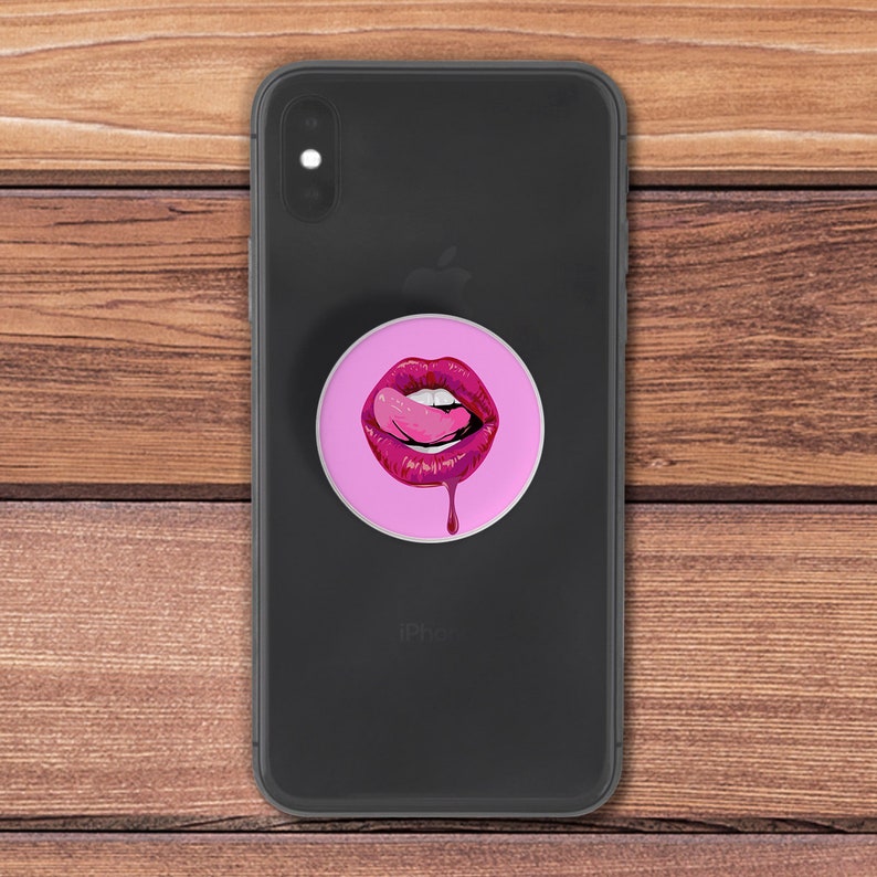 Skin for Pop Socket Cool Skin Decal Lips Pink Sticker Iphone - Etsy