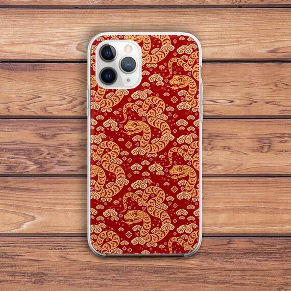 IPhone Case Snake Serpent Print Cover iPhone Case Red Trendy