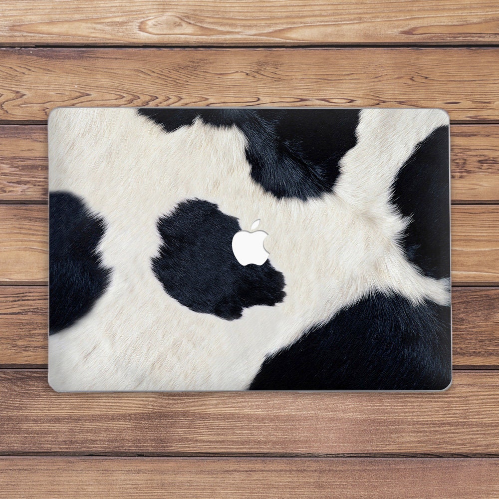 Animal print case Cow art case Black and white case Macbook hard case Macbook case simple Macbook M1 air Pro 13 2020 case Macbook Pro 15