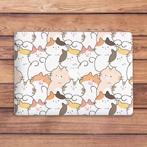Kawaii kitten art Macbook case cute Macbook case animals Cat lover gift Macbook hard cover Macbook case cartoon Macbook M3 M2 Friends gift