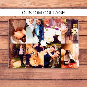 Étui pour collage personnalisé Étui rigide pour Macbook Vos photos ici Étui personnalisé Étui pour photo avec photo Étui pour photo de famille Art de mariage Kawaii mignon