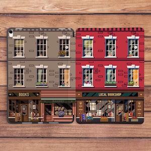 Book shop print iPad case library Book lover gift iPad smart case iPad case city iPad flip cover Aesthetic Inspirational For him For her