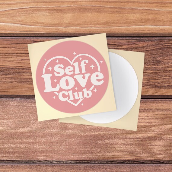 Self Love Club Funny Pink Skin Sticker Decal Skin Affirmation