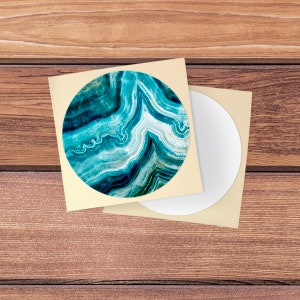 For Pop Socket Stone Blue Marble White Marble Skin for Pop Socket ...