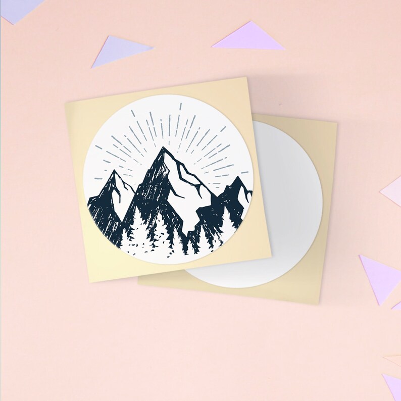 Simple art White skin Pop socket skin Mountains Pop socket | Etsy
