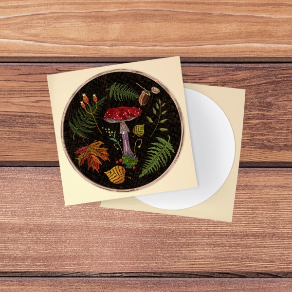 Herbst Herbst Kunst Pilz Kunst Haut Blumen Haut Aufkleber Occulrt Pflanzen Passt Popcup Runde Haut Für Popcup Für die PopSockets Niedliches Geschenk