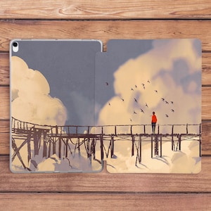 Etui na iPada natura Niebieski inspirująca sztuka Etui na iPada mężczyzna Etui na iPada smart Etui na iPada 10 9 Etui na iPada Pro 12 9 Etui na iPada 11 Stojak z klapką na iPada iPad 10