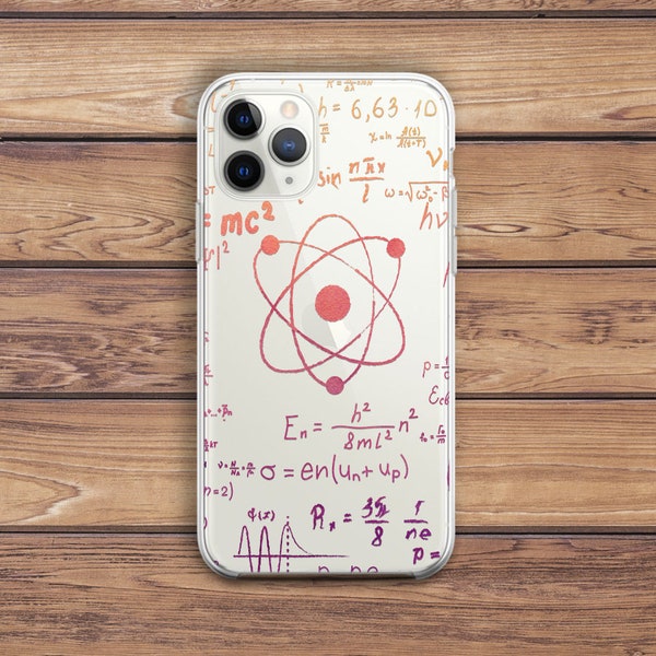 iPhone case science Phone case nerd iPhone case formulae iPhone case transparent Gift for him iPhone 13 iPhone 11 iPhone XR case Teacher