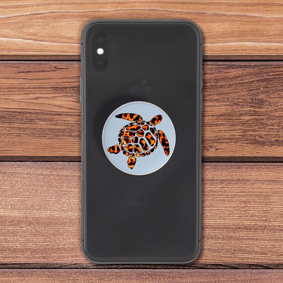 Fits Popsocket Leopard Print Sea Turtle Art Stiker Decal Marine