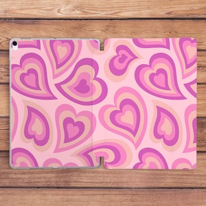 iPad case heart iPad case pink Retro art case iPad case hippie iPad 80s art iPad flip cover iPad mini 6 case iPad 10 2 iPad Air 5 iPad 11