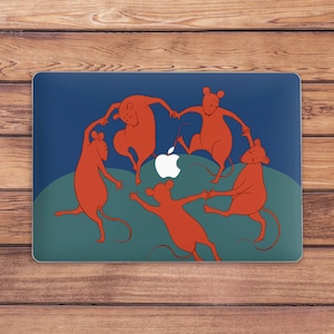 Custodia Macbook Matisse Custodia artistica divertente Custodia Macbook blu Custodia Macbook rossa Custodia Macbook mouse Stampa di simpatici animali Custodia verde scuro Vernice Arte del mouse
