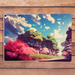 Summer nature art iPad case anime iPad case tree iPad Pro case iPad case cartoon iPad smart case iPad 11 2022 case iPad flip cover iPad Air