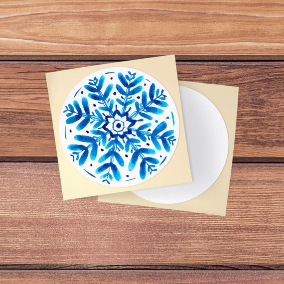 Blue Snowflake Winter Decor Fits Popcup for the Popsockets for