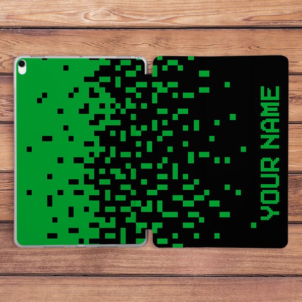 iPad case gamer Custom iPad case iPad case boys Personalized case iPad case black iPad case men iPad green case iPad flip stand iPad 12 9