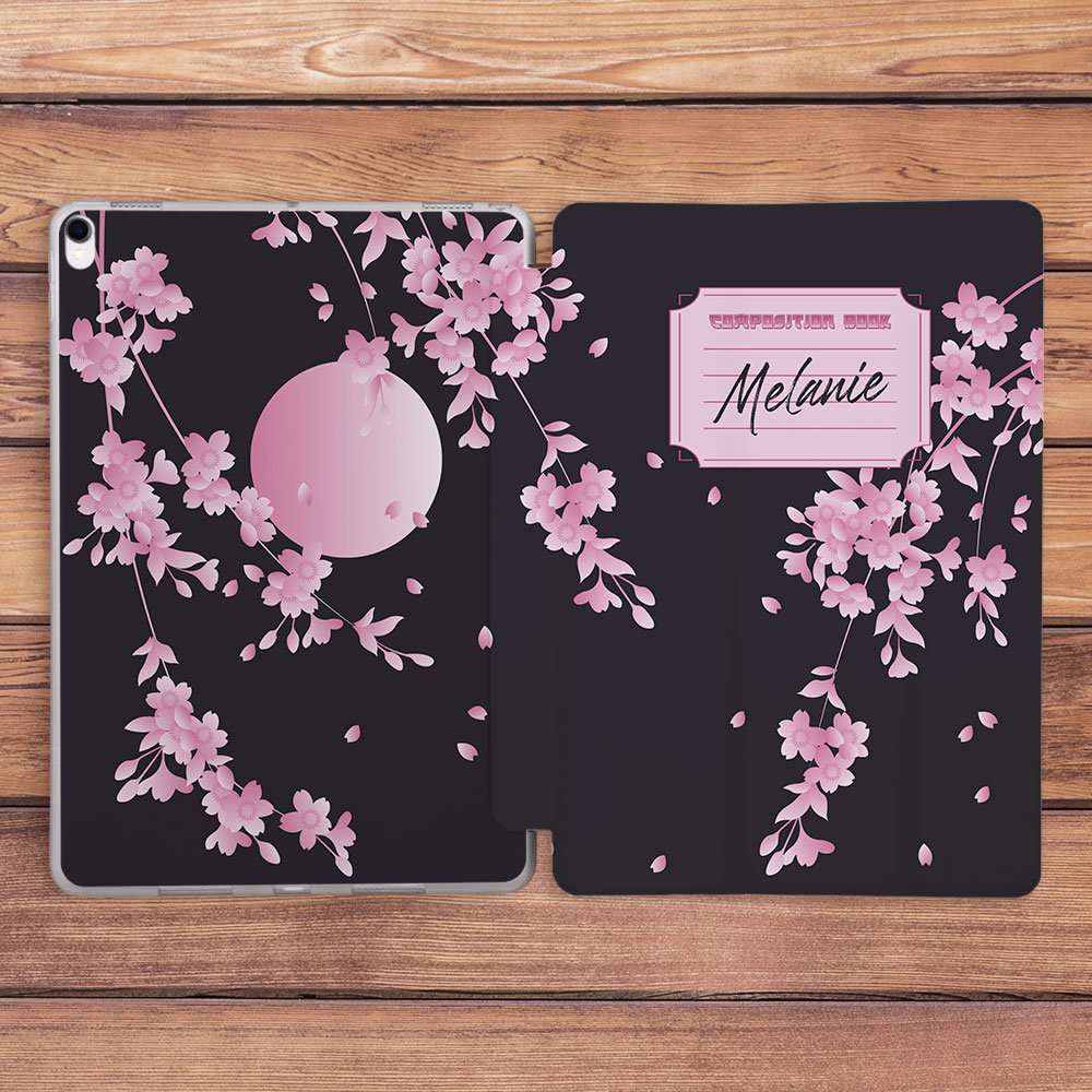 IPad Case Composition Notebook Pink Sakura Flowers iPad Case