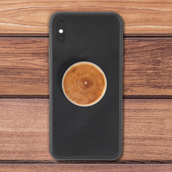 Brown Wood Simple Skin Tree for Pop Socket Sticker Round Skin